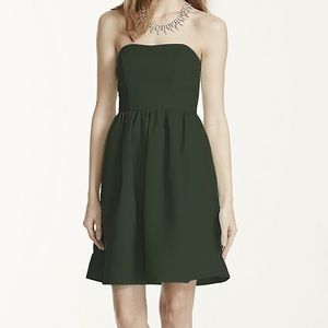 David’s bridal strapless dress - olive NWOT
